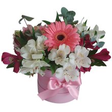 Box de Arranjo com Flores Rosas