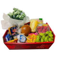 Cesta  Café  Flor E  Caneca Vermelha 