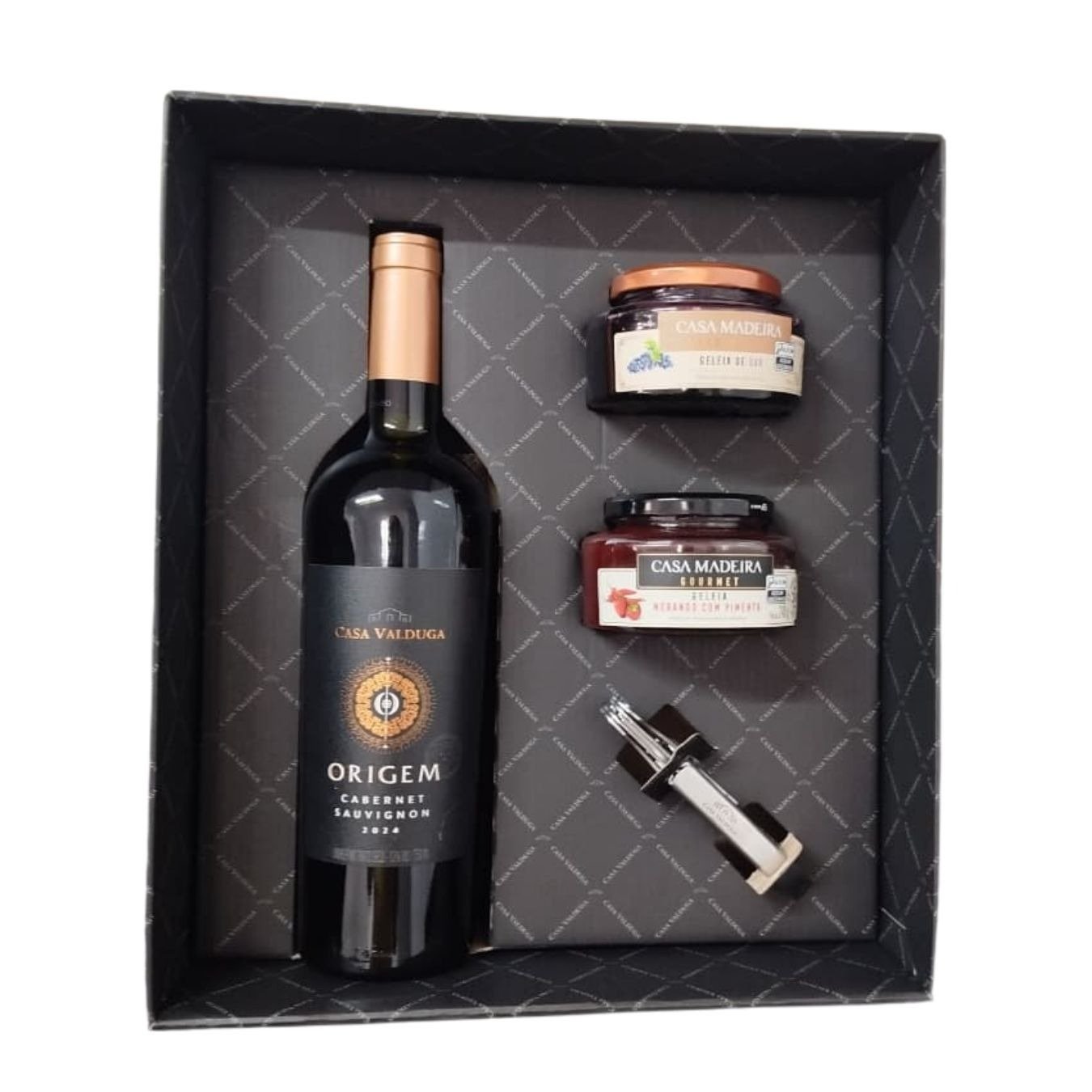 Kit Vinho Tinto e Duas Geleias