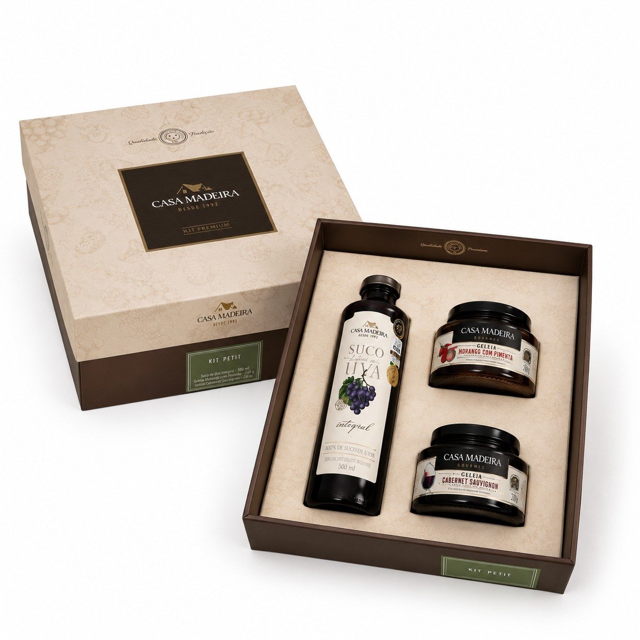 Kit Gourmet Casa Madeira com Suco