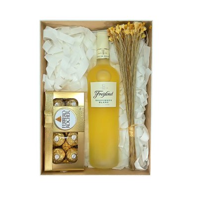Vinho Freixenet Sauvignon Blanc e Ferrero