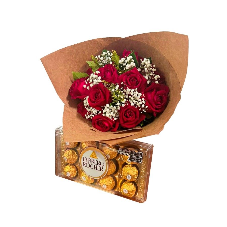 Buquê 12 Botões com Ferrero