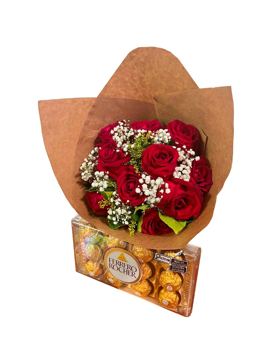Buquê 12 Botões com Ferrero