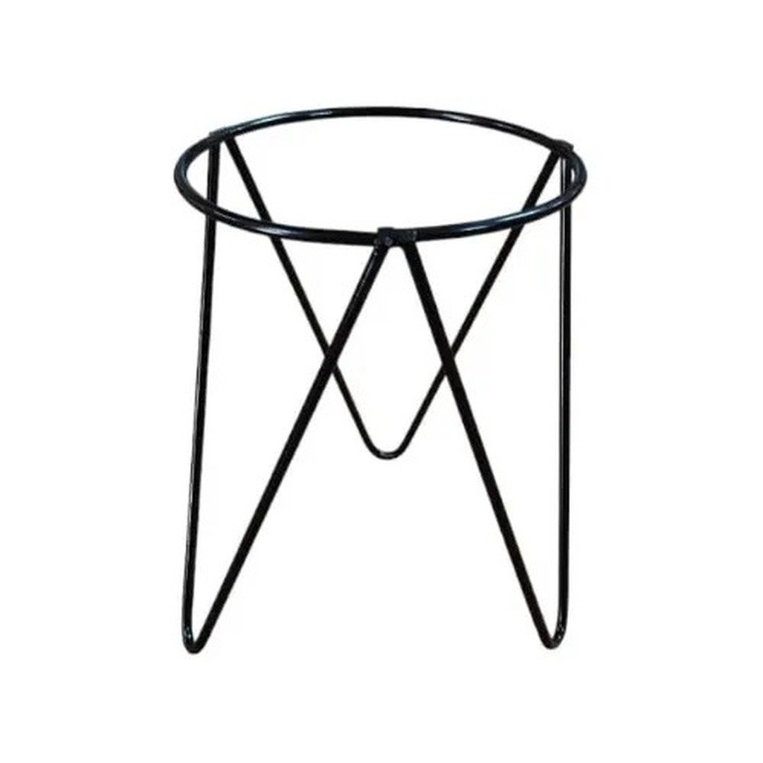 Suportes Aramado Para Kokedama Preto Liso