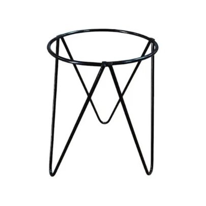 Suportes Aramado Para Kokedama Preto Liso