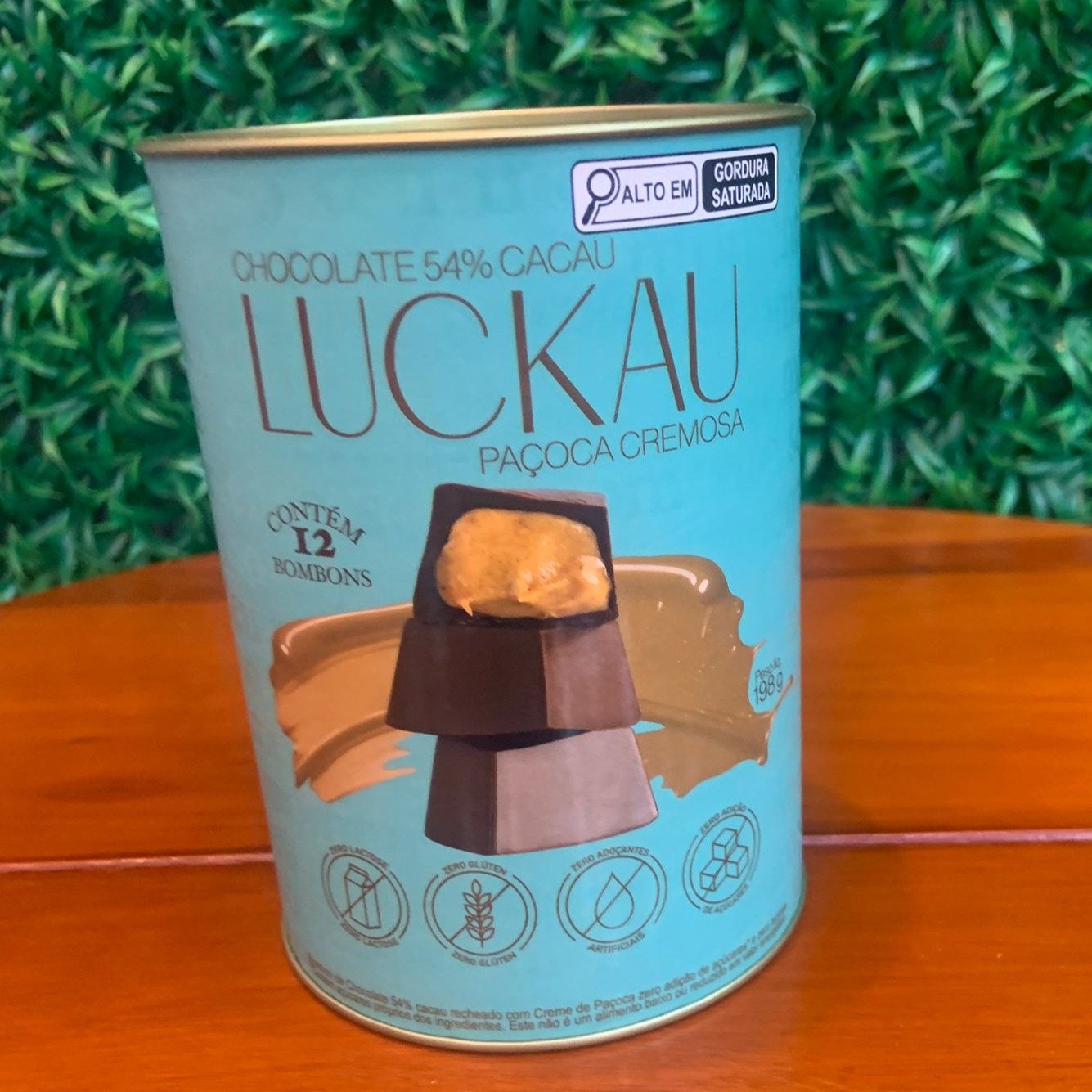 Bombons Belga Recheados de Paçoca Cremosa Luckau 198g