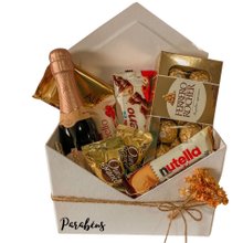 Cesta de Aniversário com Mini Chandon