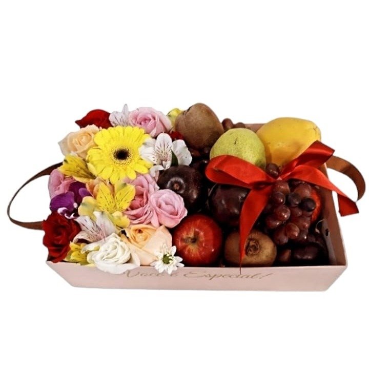Bandeja Mix de Flores e Frutas