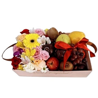Bandeja Mix de Flores e Frutas