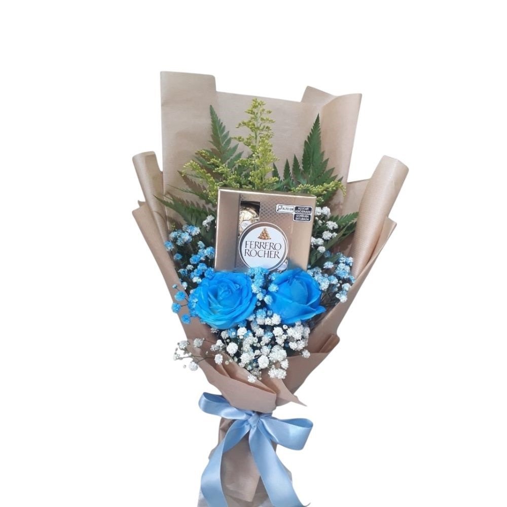 Buquê Encanto de Rosas Azuis