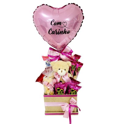 Cesta De Chocolates Candy Pink