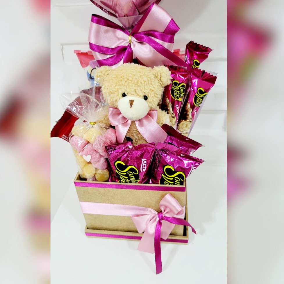 Cesta De Chocolates Candy Pink 