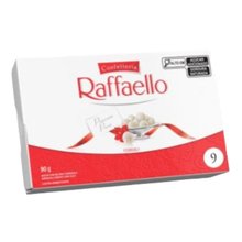 Bombom Ferrero Rafaello com 9 unidades 90g
