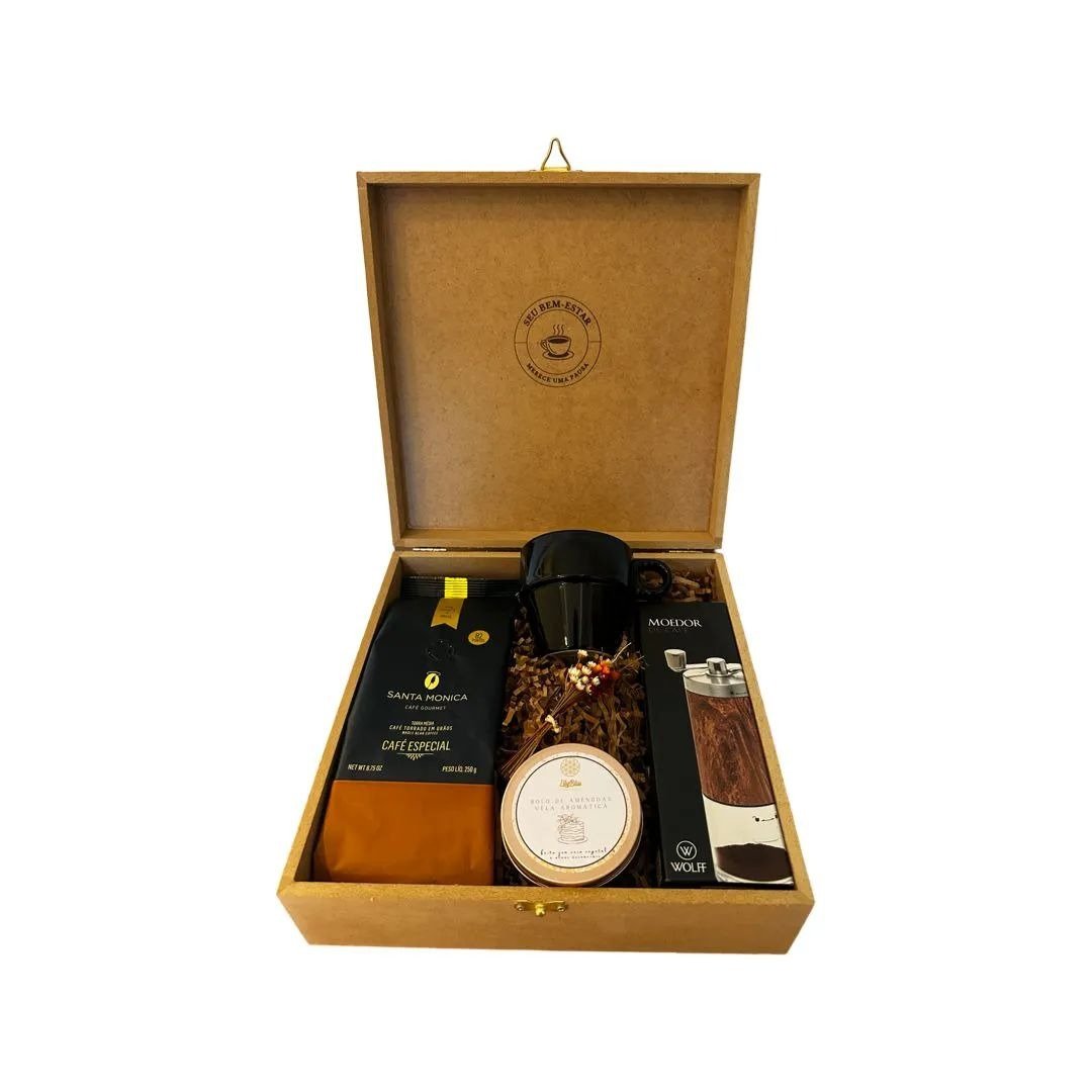 Kit Café &amp; Arte - Moedor de Madeira
