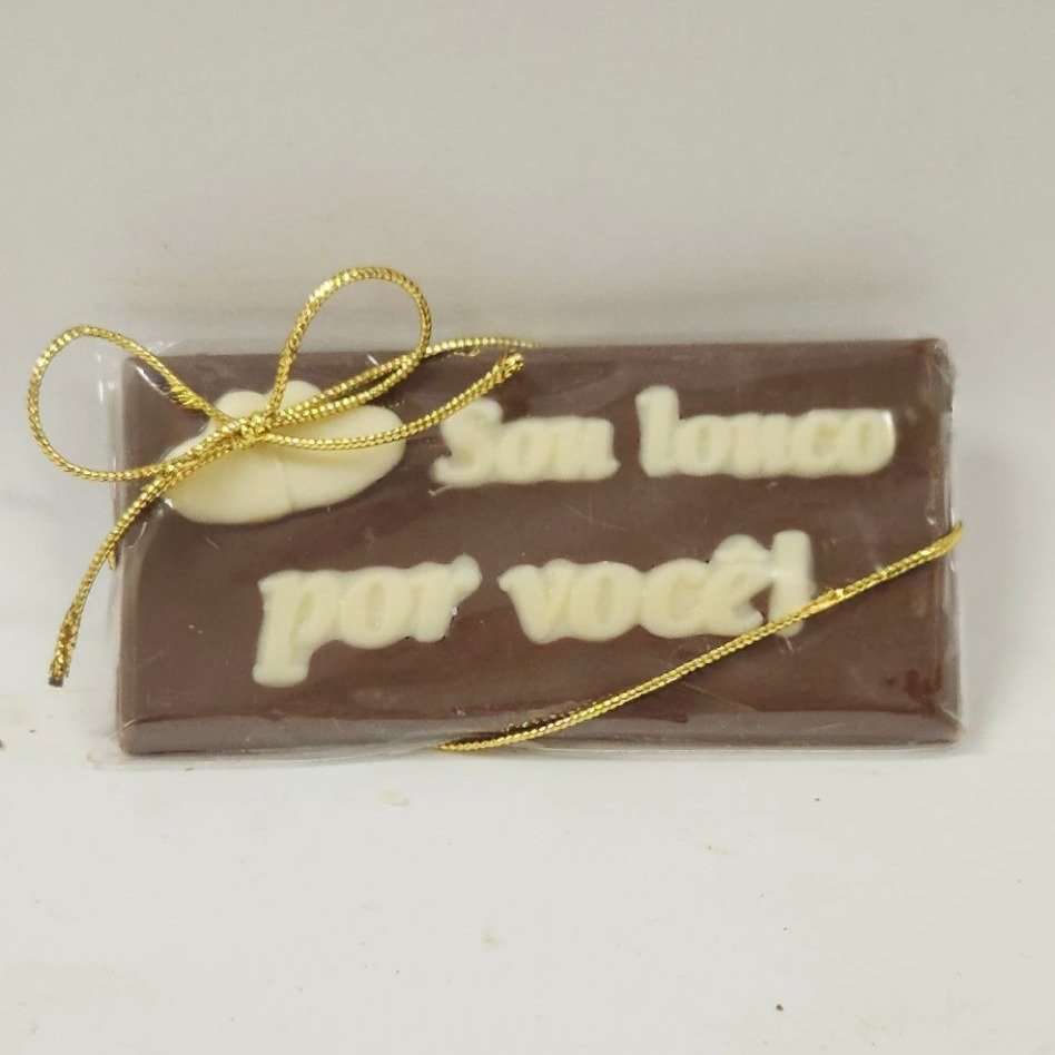 Cartão de Chocolate ao Leite Sou Louco Por Você