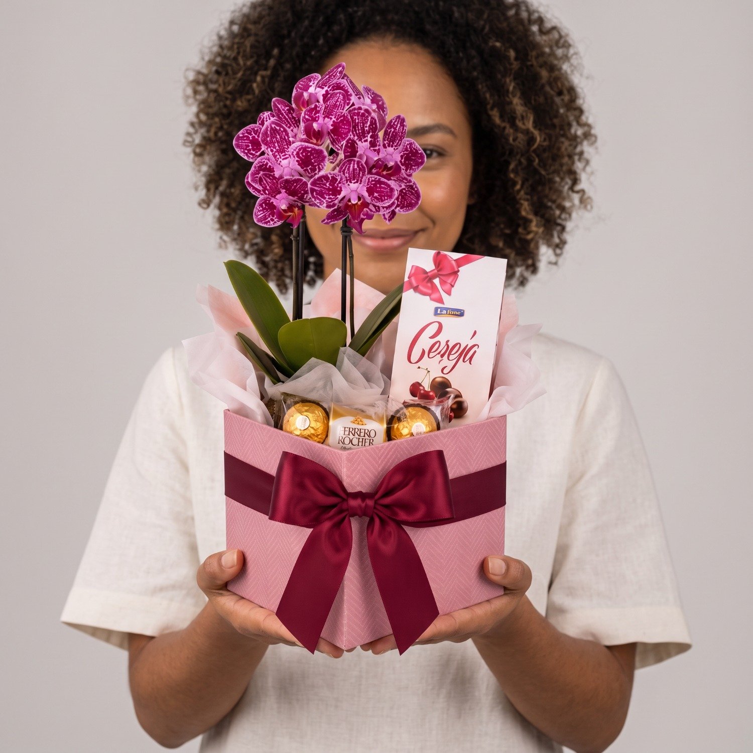 Cesta de Presente Especial Orquídea