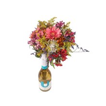 Buquê de Flores com Espumante