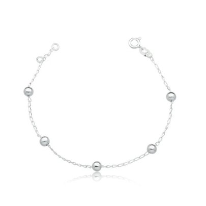 Pulseira Cartier Bolinhas 5mm - Prata 925