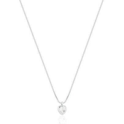 Colar Ponto de Luz Coração 45CM - Prata 925