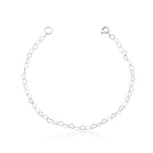Pulseira Elos Corações - Prata 925