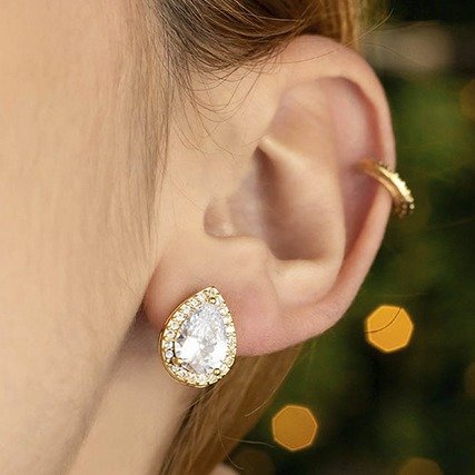 Conjunto Riviera Gold c/ Zircônias Banhado em Ouro 18K