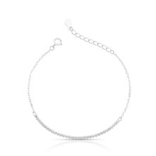 Pulseira de Prata Riviera com Elo Cartier 19cm
