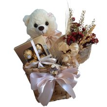 Cesto Bombons de Chocolate e Urso de Pelúcia Premium