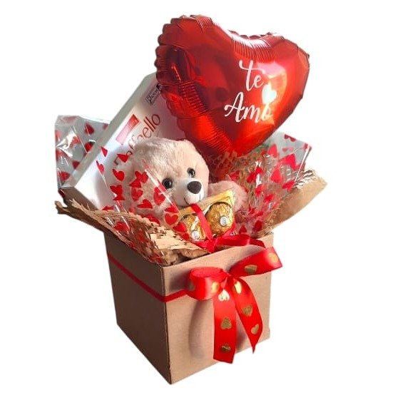 Cesta Box Mimo de Amor e Chocolates