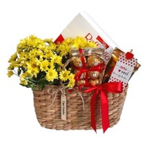 Cesta Sacola Lumiar com Mix de Chocolates