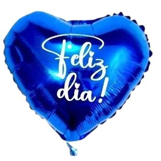 Balão Carinhoso Coração Azul