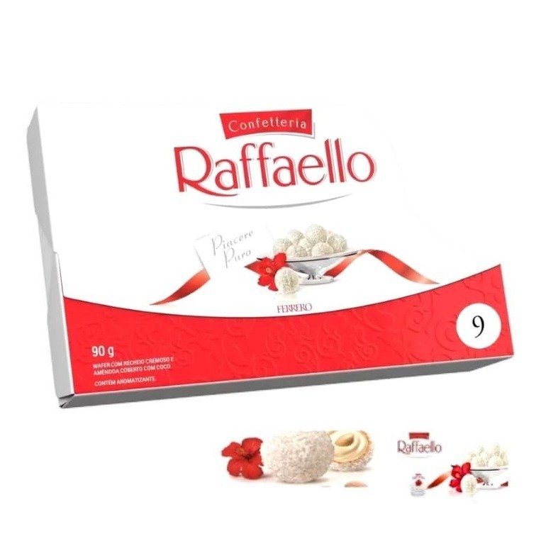 Finos Bombons Raffaello Caixa 90 grms
