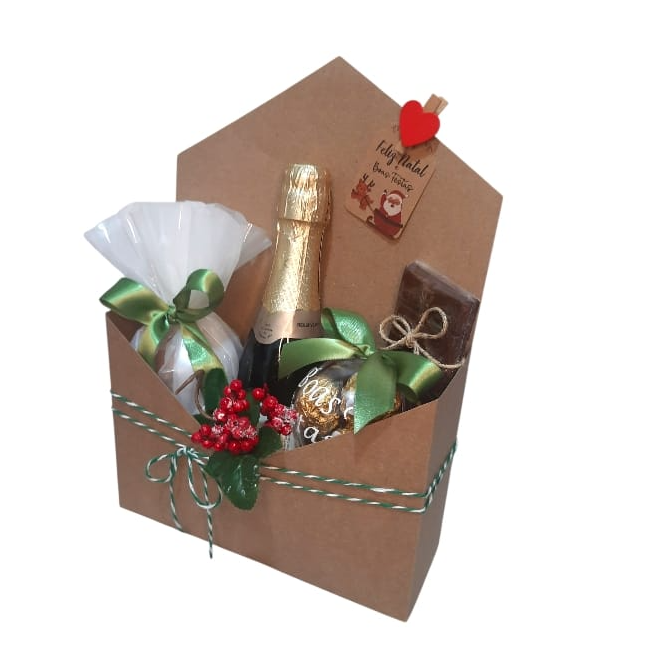 Box Natalina Kraft Chandon e Chocolates - Natal