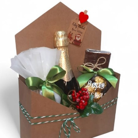 Box Natalina Kraft Chandon e Chocolates - Natal