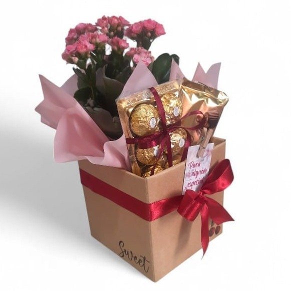 Cesta Charmosa Flores e Chocolates