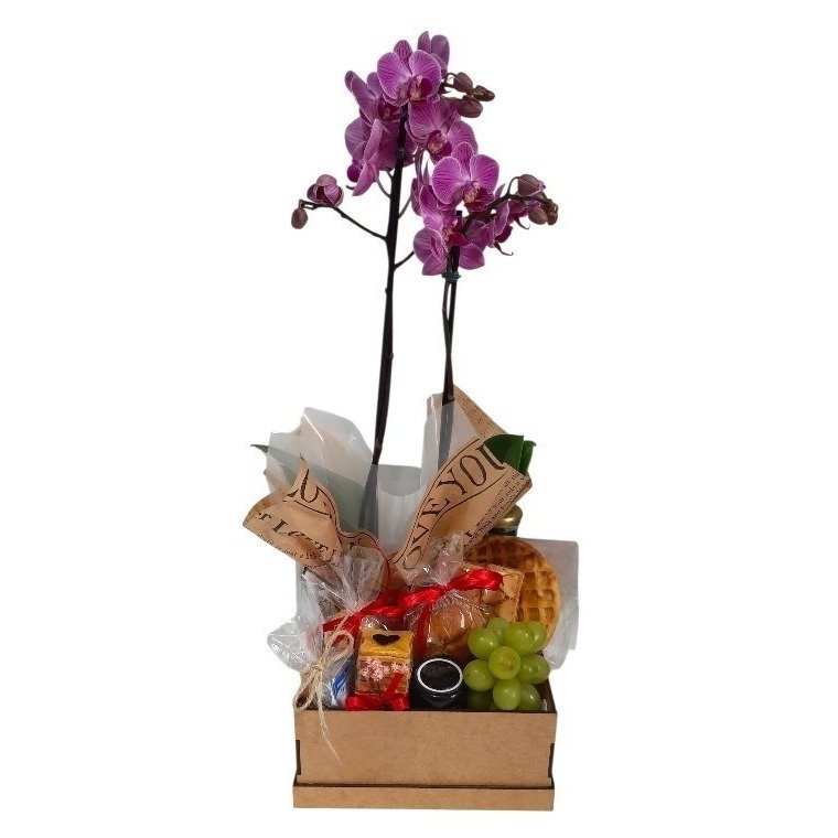 Cesta Café da Manhã ou Tarde Petit Orquídea