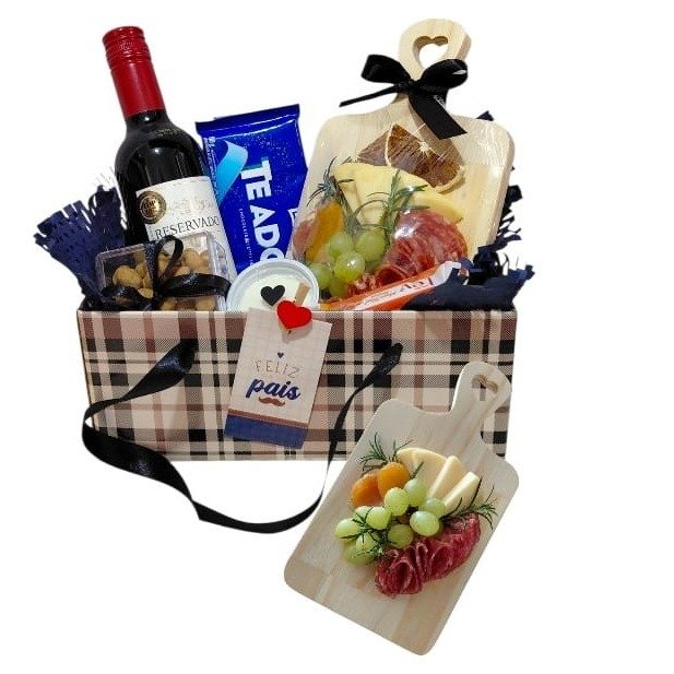 Cesta Vinho e Frios Charlot