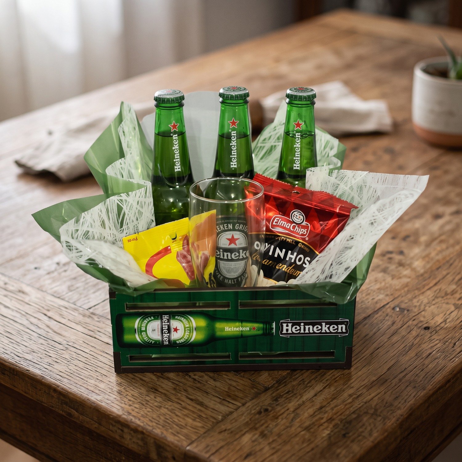 Cesta de Cerveja e Aperitivos 