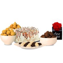 Kit Festa 2 Classico Com Rosa Amo Você