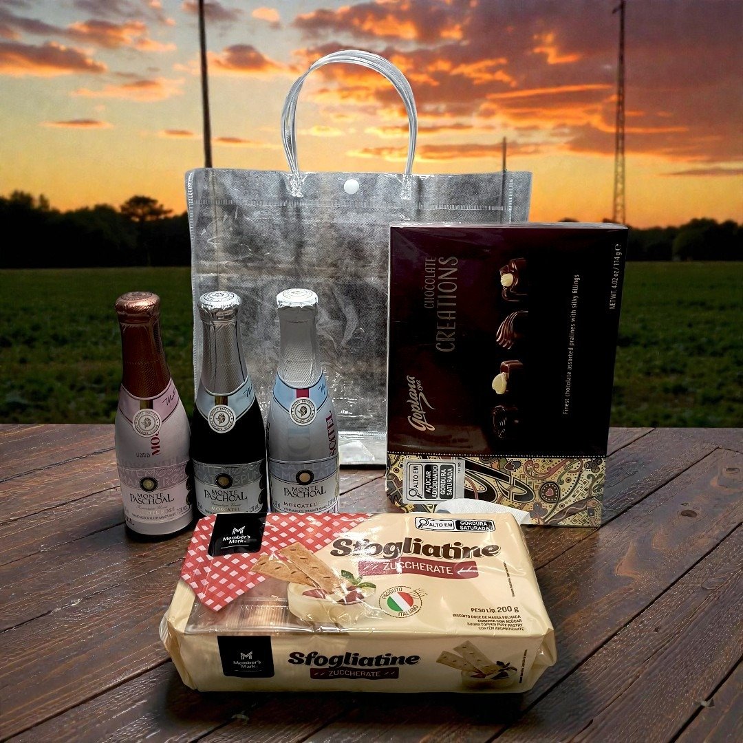 Cesta Feliz Natal com Espumantes e Chocolate