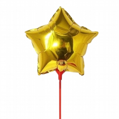 Balão de Estrela Dourada Médio 20cm