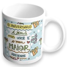 Caneca de Porcelana Aniversário 325ml