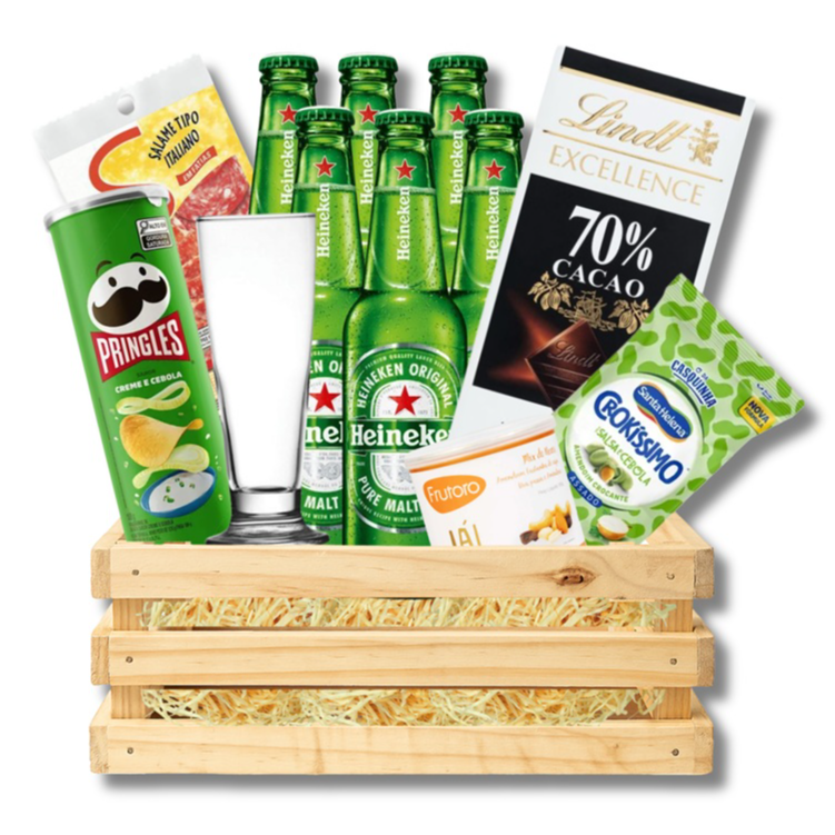Cesta Premium com Heineken e Delícias Gourmet