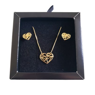 Conjunto Coração Dourado