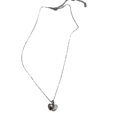 Colar Coração duplo prata