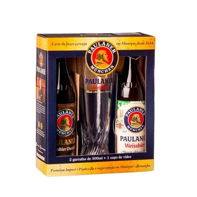 Kit de 2 Cervejas Paulaner Munchen e 1 Copo Exclusivo