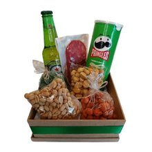 Cesta Petiscos com Cerveja e Amendoim