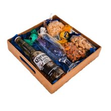 Bandeja em MDF Quadrada M com Cerveja e Petiscos