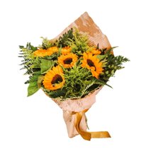 Buquê com 6 Girassóis - Seis Sóis para Você