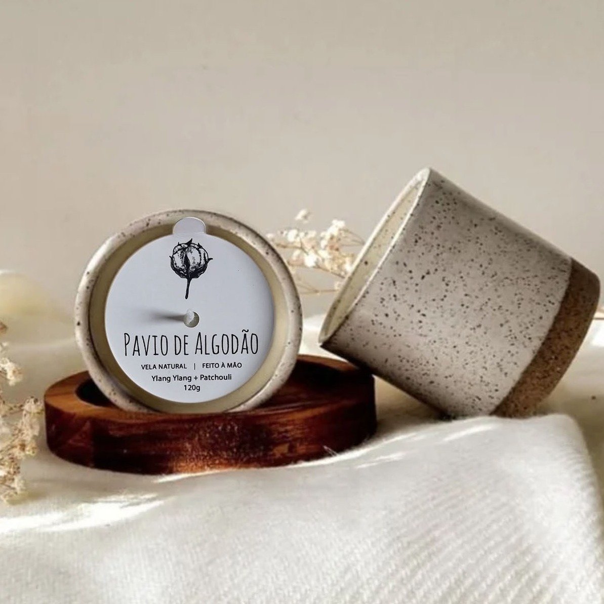 Vela Ylang Ylang + Patchouli - Cerâmica
