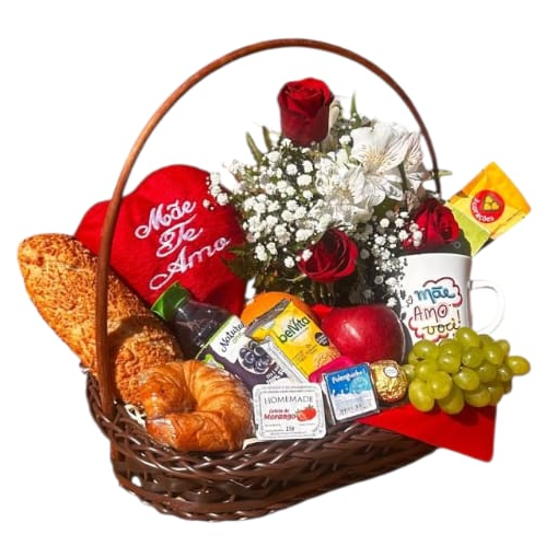 Cesta de Café Mãe Te Amo